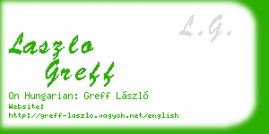 laszlo greff business card