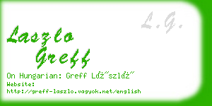 laszlo greff business card